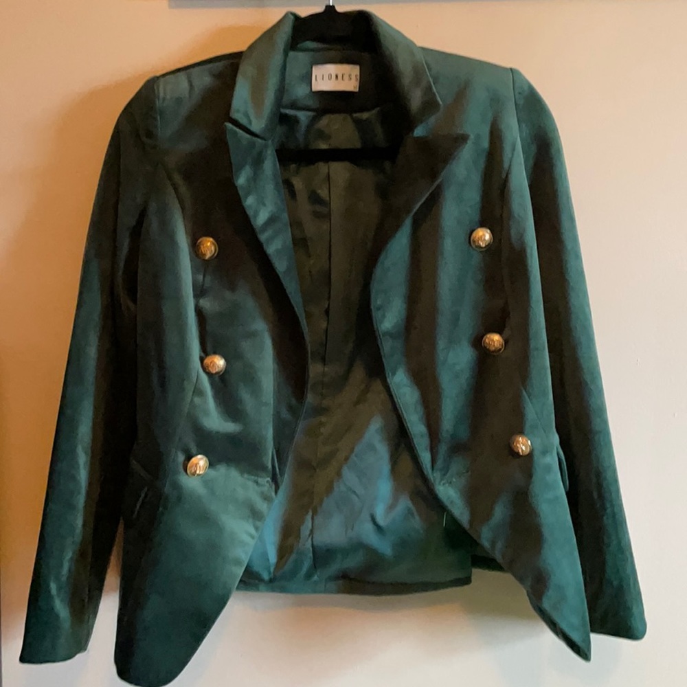 Green Velvet blazer